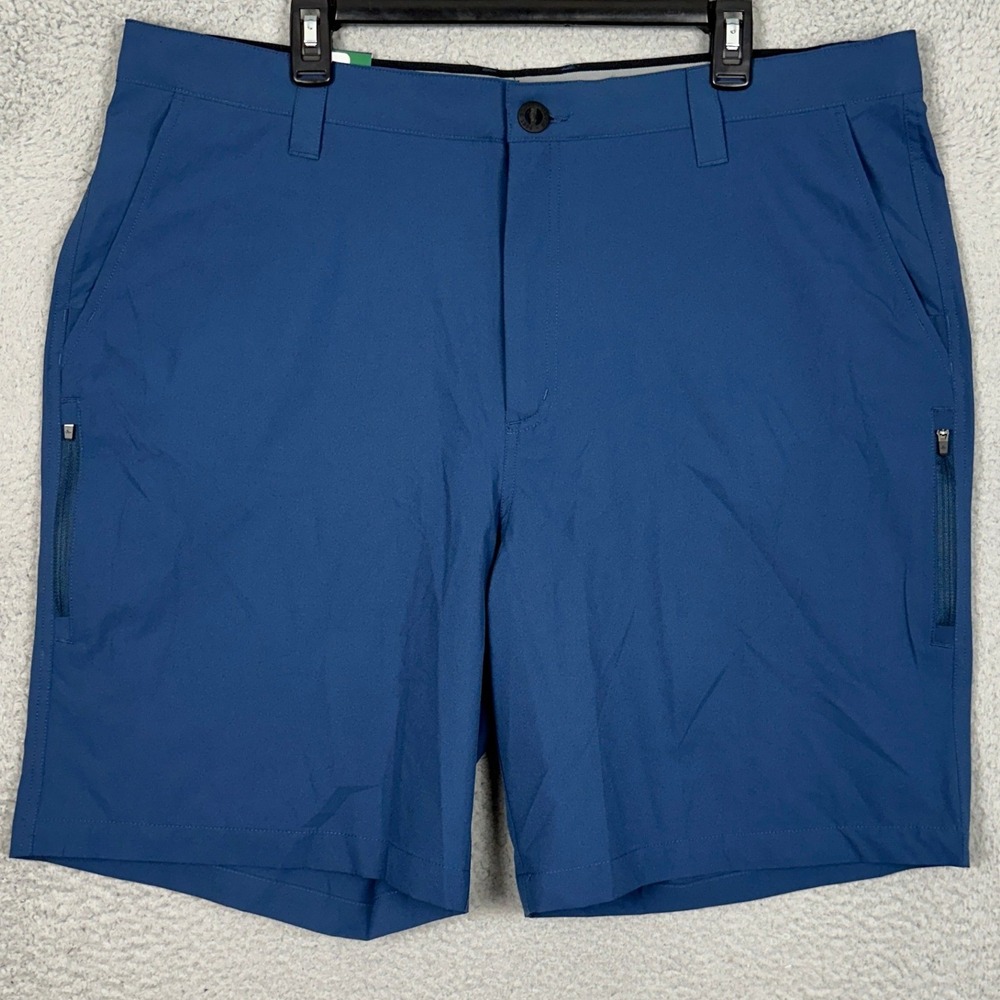 NEW Orvis Shorts Mens 40 Tech Blue 4 Way Stretch Flat Front Casual Performance